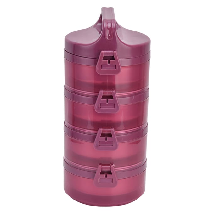 Thermische Roestvrijstalen Lunchbox Draagbare Outdoor Bento Lekdichte Voedselcontainer rood
