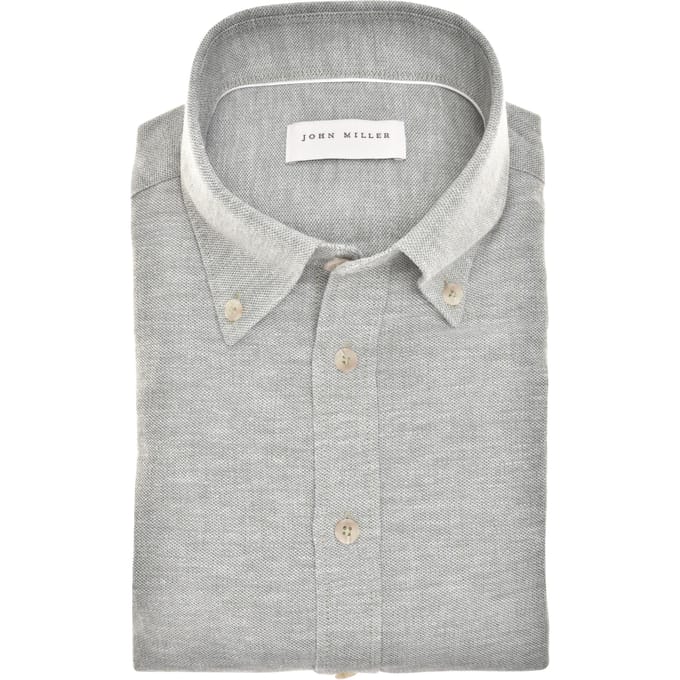 John Miller Overhemd Slim Fit  Groen 5142705