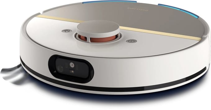 Philips HomeRun Aqua 7000 Series XU7000/02 - Robotstofzuiger met Dweilfunctie - Wit / Goud - App Connected
