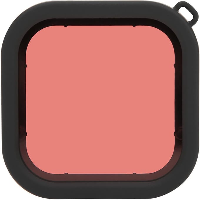 Filtre d'objectif de plongée ABS avec corde pour caméra d'action GoPro 8 Boîtier étancherouge clair pink