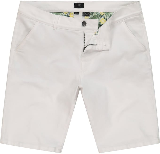 JP 1880 - Heren - Chino-bermuda buik-fit straight fit - Off-white - Maat 70