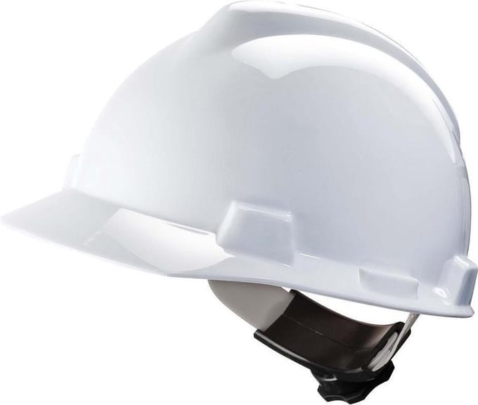 MSA V-Gard Helm - Unisex - Wit - One Size