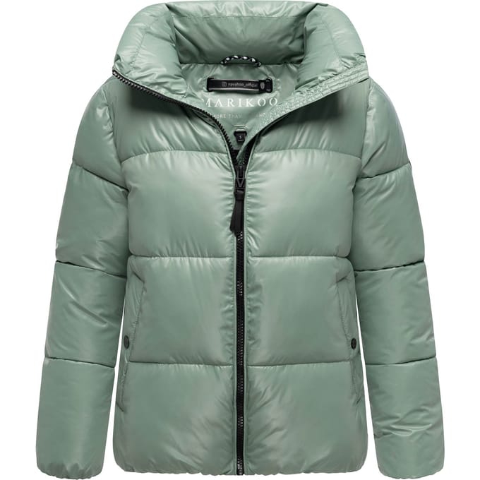 Marikoo dames winterjas Hazalee in puffer-stijl met glanzende look