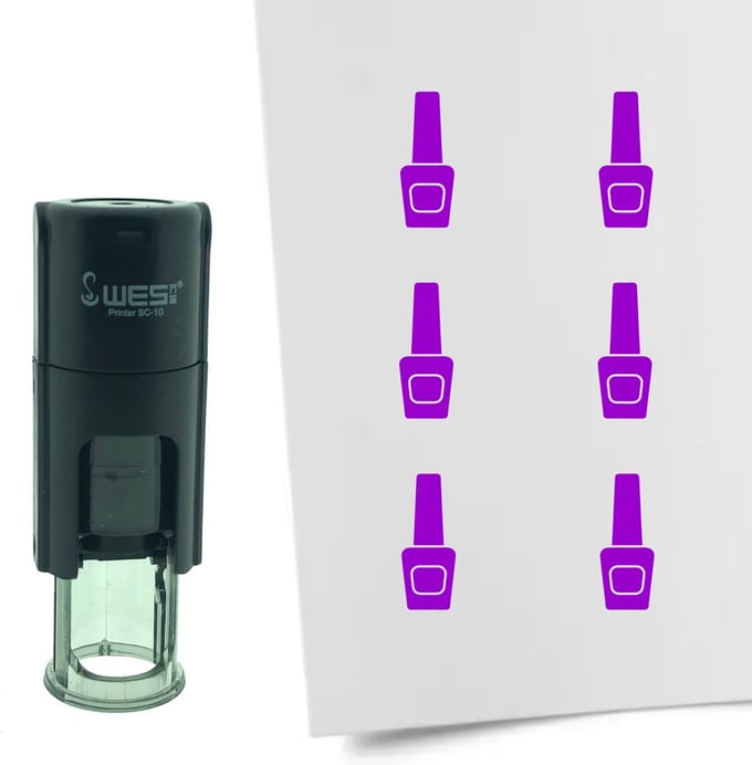 CombiCraft Stempel Nagellak 10mm rond - paarse inkt
