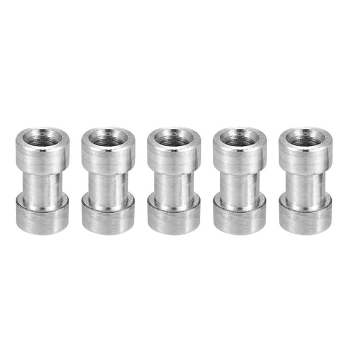 5 stks 1/4  -20 en 3/8 -16 Vrouwelijke Spigot Schroefdraad Adapter voor Camera Flitslicht Beugel white
