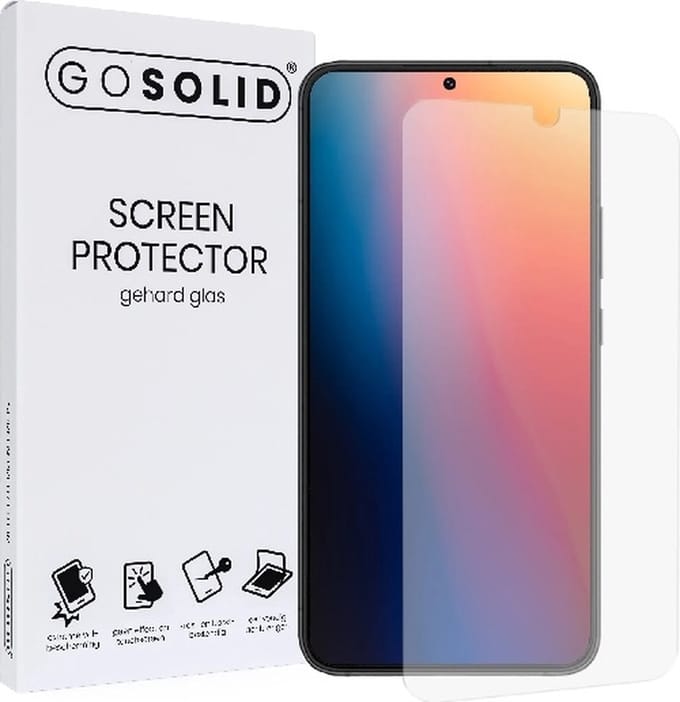 GO SOLID! ® Screenprotector geschikt voor Samsung Galaxy S24 Plus - gehard glas