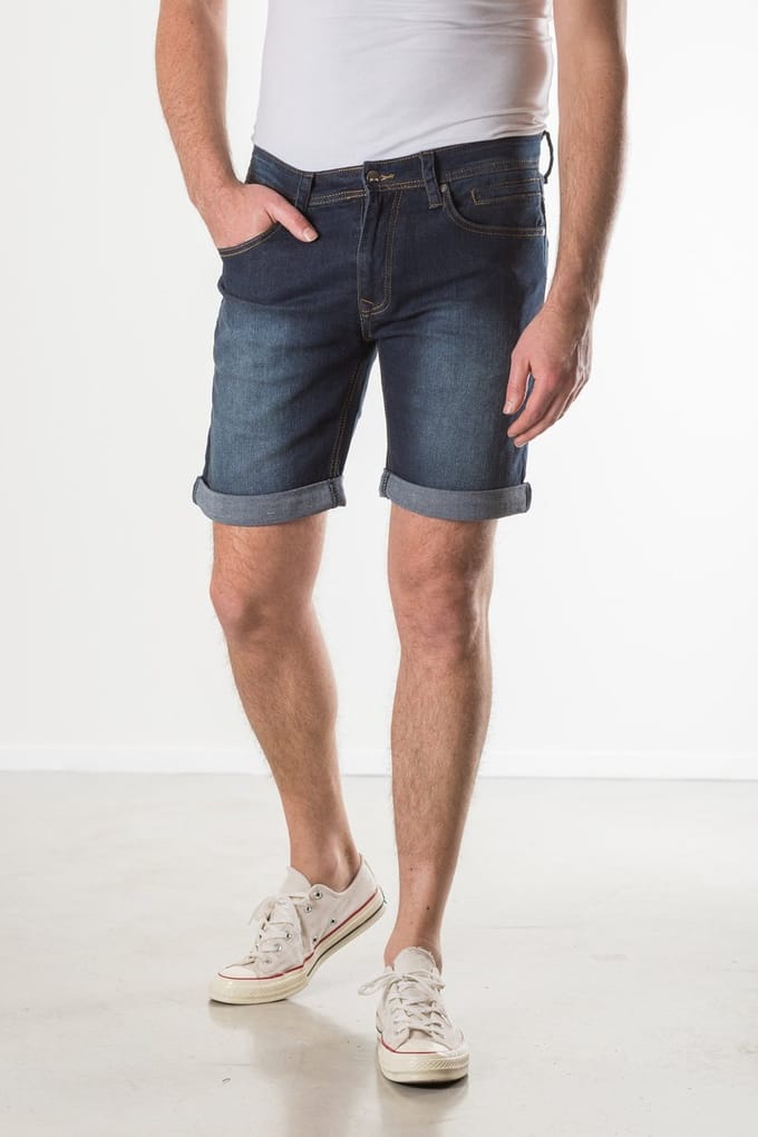New Star JV Short bermuda dark blue denim korte broek - maat XXL