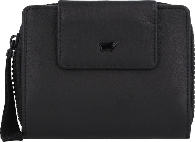 Braun Büffel Leren Portemonnee Capri Zip Wallet 8CS Black Zwart