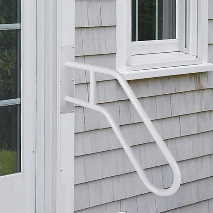 Trapleuning - Handgreep RVS - Veilig Traplopen - Robuust Design - 66 cm - Wit