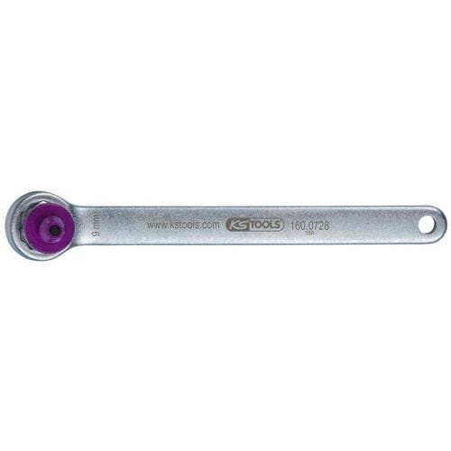 KS Tools 160.0728 Remontluchtingssleutel, extra kort, 9 mm, paars