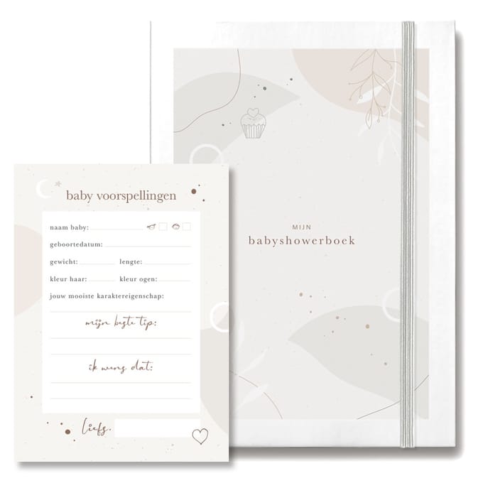 Maan Amsterdam Babyshower boek - Eclipse - incl 30 babyshower invulkaarten om in te plakken