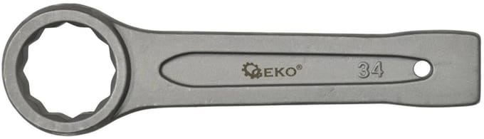 GEKO Ring Slogging Steeksleutel - 34mm - Zware Constructie - Chroom-Vanadium Staal