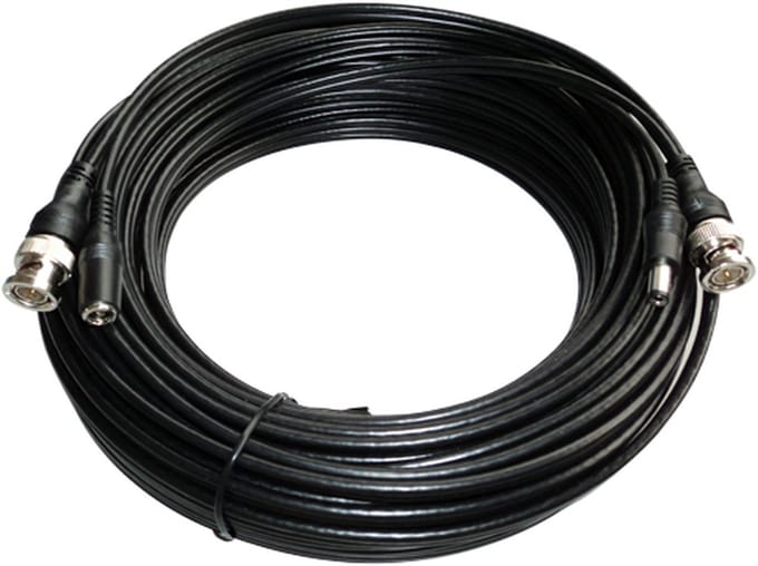 Combikabel Mini Coax BNC RG59 (Video) + Voeding 30 meter
