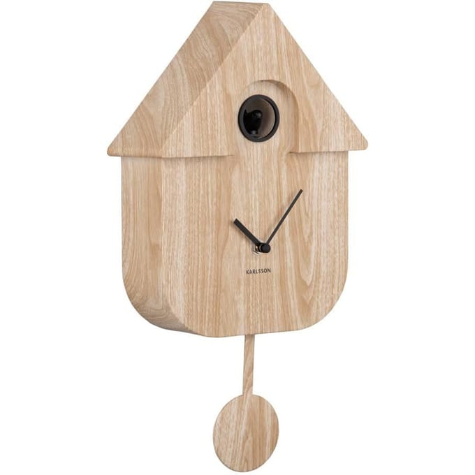 Karlsson Koekoeksklok Modern Cuckoo - Naturel - 8.5x21.5x41cm - Wandklok Modern