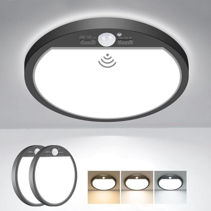 LED Plafondlamp met Bewegingssensor 15W 1500LM voor Binnen - 3 Kleurtemperaturen