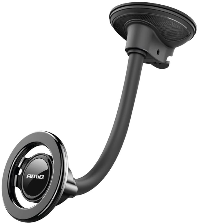AMiO Magsafe Auto Telefoonhouder met Telescopisch Uitschuifbare Arm voor Voorruit Zwart