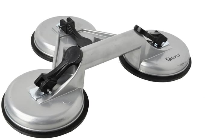 GEKO Drievoudige zuignap - Aluminium - 115 mm - Max. 130 kg draagvermogen