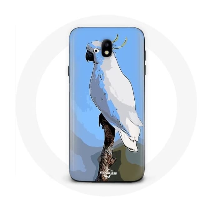 Coque pour Samsung Galaxy J7 2017 Cacatoès Perroquets blanc Oiseaux