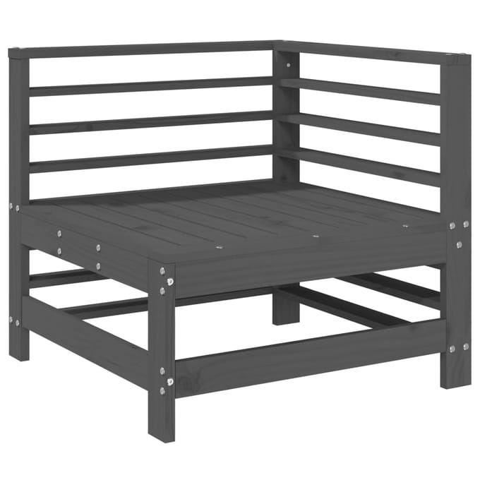 vidaXL - Tuinhoekbanken - 2 - st - massief - grenenhout - grijs