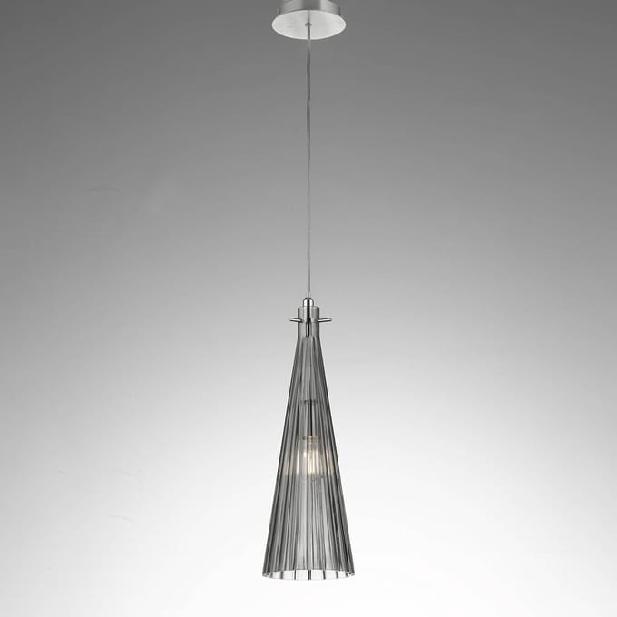 Selène Hanglamp Costa Rica van glas, grijs