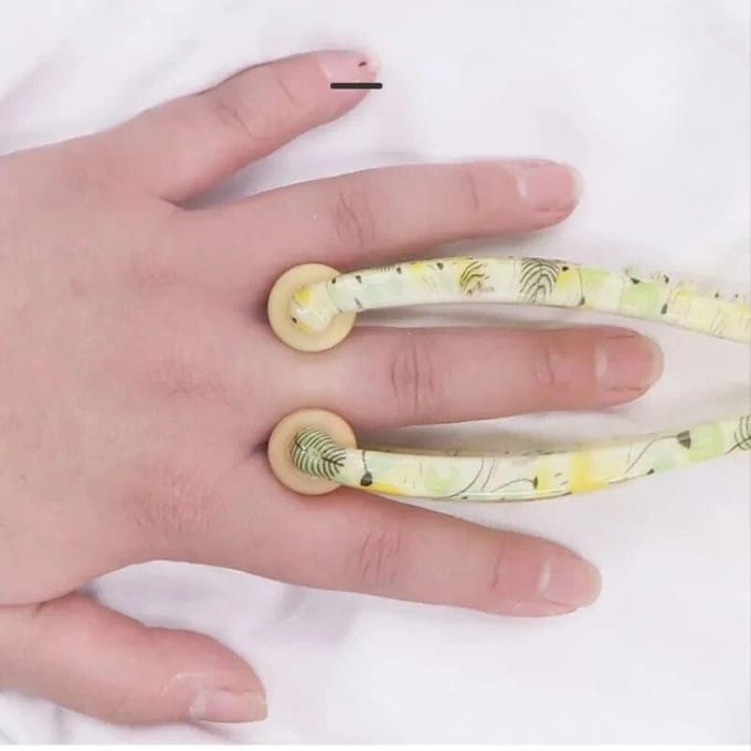 Rouleau de massage pour points d'acupuncture des mains, masseur à main, relaxant, impression méridienne, roue de massage, outil de massage de santé jaune