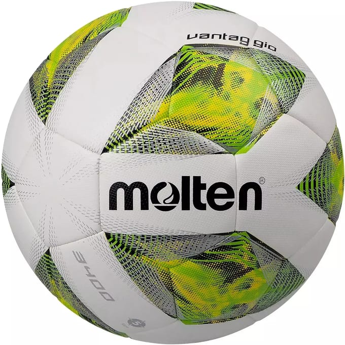 Molten trainingsvoetbal A3400 - Latex/polyurethaan - Wit/geel - Maat 5/440 gram