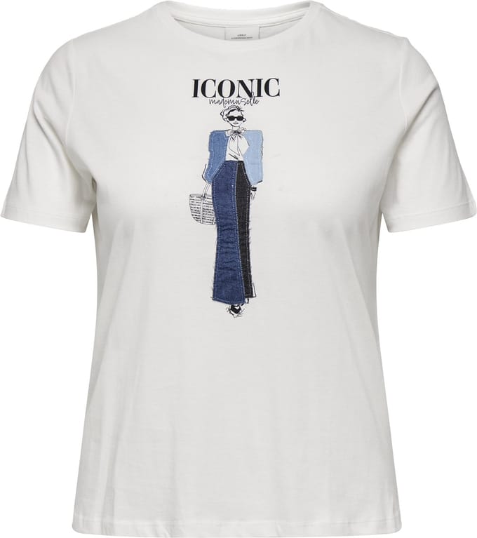 ONLY CARMAKOMA - CARKITA LIFE SS JEANS TEE JRS - Dames - T-shirts