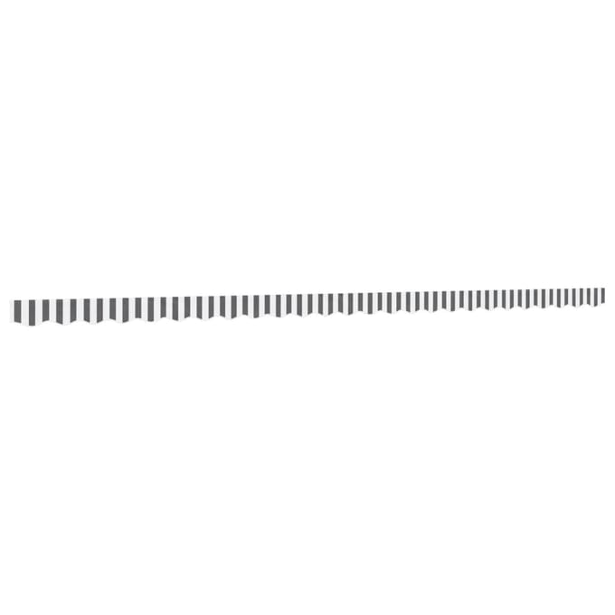 vidaXL - Vervangingsdoek - voor - luifelrok - gestreept - 600 - cm - antraciet - en - wit