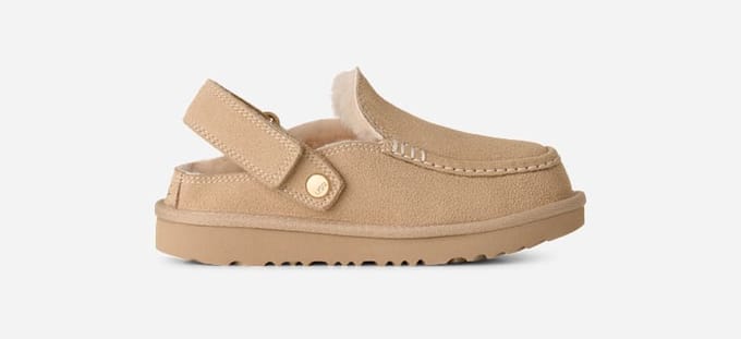 UGG® Goldenstar Evelina Clog in Sand Castle, Size 2, Polyester/Wool