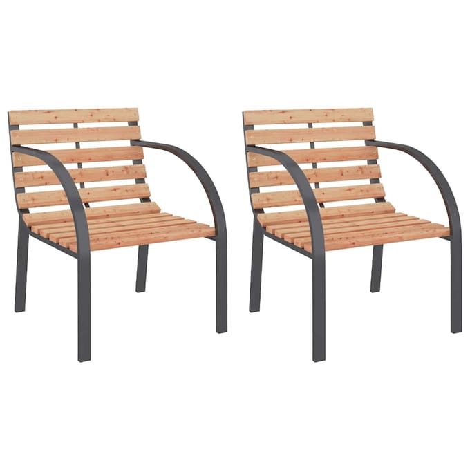 vidaXL - Tuinstoelen - 2 - st - hout