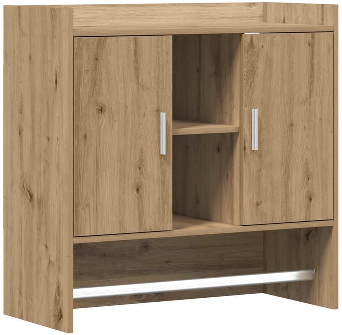 vidaXL - Wandplank - Muurmontage - Artisanaal - eiken - 80 - x - 36 - x - 80 - cm