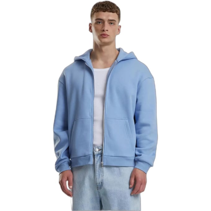 Urban Classics - Fluffy Vest met capuchon - M - Blauw