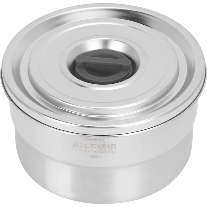 Lunchbox Draagbaar 304 Roestvrij Staal Voedselopslag Container voor School Picknick Kamperen 600ml gray