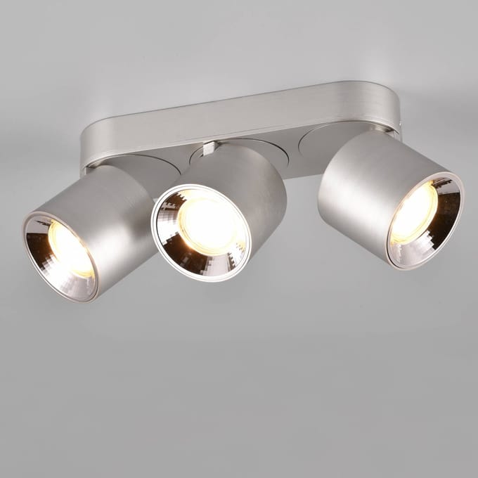 Trio Lighting Plafondspot Guayana GU10 3-lamps nikkel