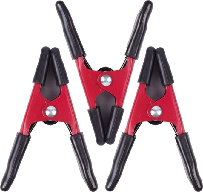 Benson Zeilklemmen/veerklemmen - 3x - staal - 10 cm - lijmklemmen