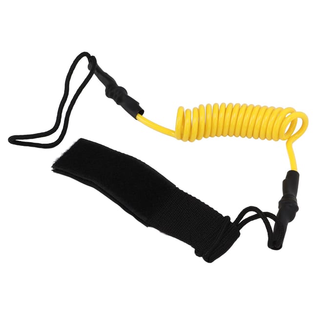 Corde de sécurité pour rame de kayak, robuste et réglable, accessoires anti-perte, jaune jaune