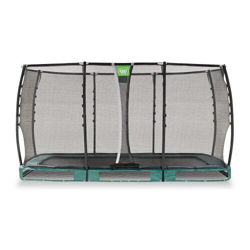 EXIT Allure Premium Trampoline 214x366cm - Inground - Ingraaftrampoline - Rechthoekig - Voor Kinderen - Groen