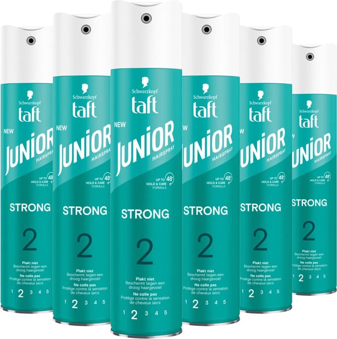 Taft Junior Hairspray Strong - 6 x 250 ml - Voordeelverpakking