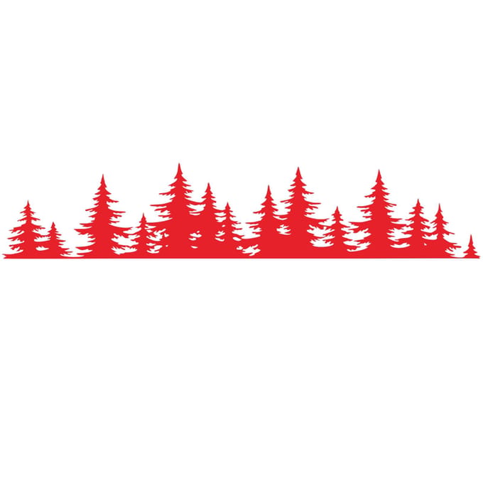 Pine Tree Forest Auto Sticker Vinyl Decal Raam Auto Body Decor Sticker zwart