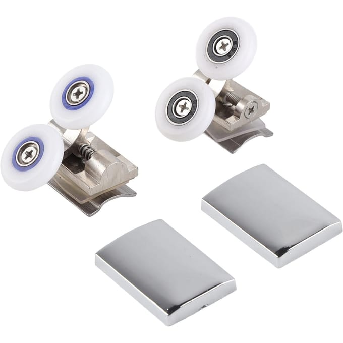 Dubbele Boven Onder Zinklegering Douchedeur Rollers Geleiders Wielen 26mm Wiel