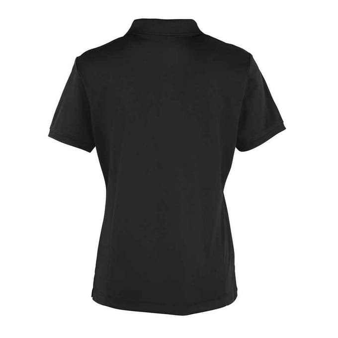 Premier Dames/Dames Coolchecker Poloshirt (Zwart)
