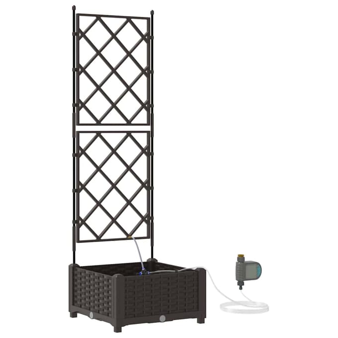 vidaXL - Plantenbak - Bruin - 40 - x - 40 - x - 126 - cm - PP