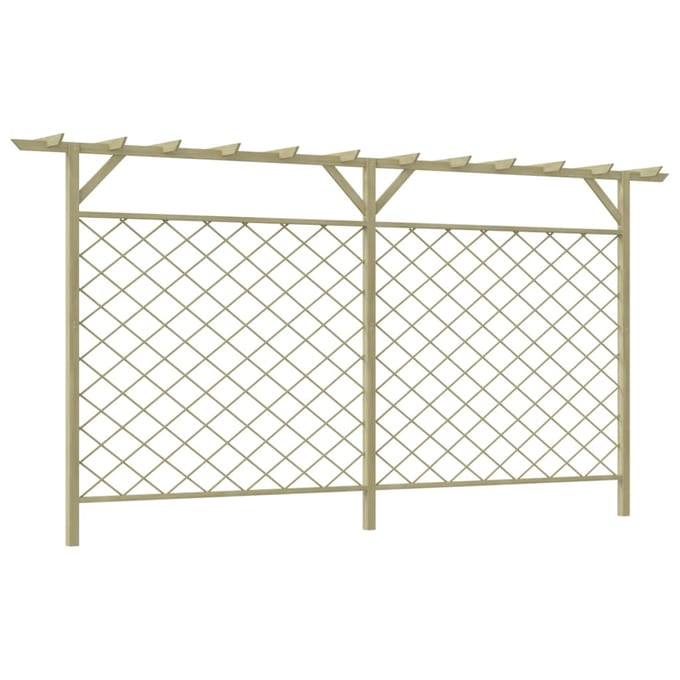 vidaXL - Tuinhek - met - latwerk - en - pergola - hout