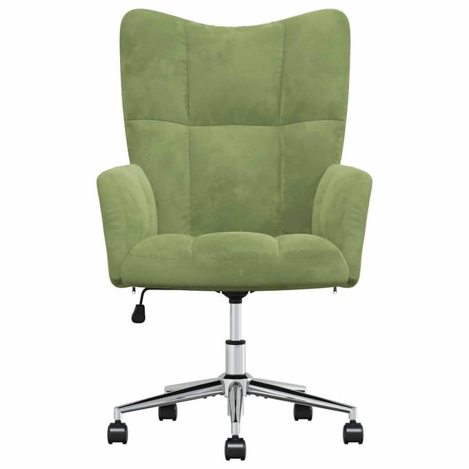 vidaXL - Relaxstoel - fluweel - lichtgroen