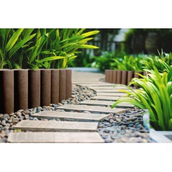 Palisades plastique marron 23x25,5 cm bordures pelouse massifs marron