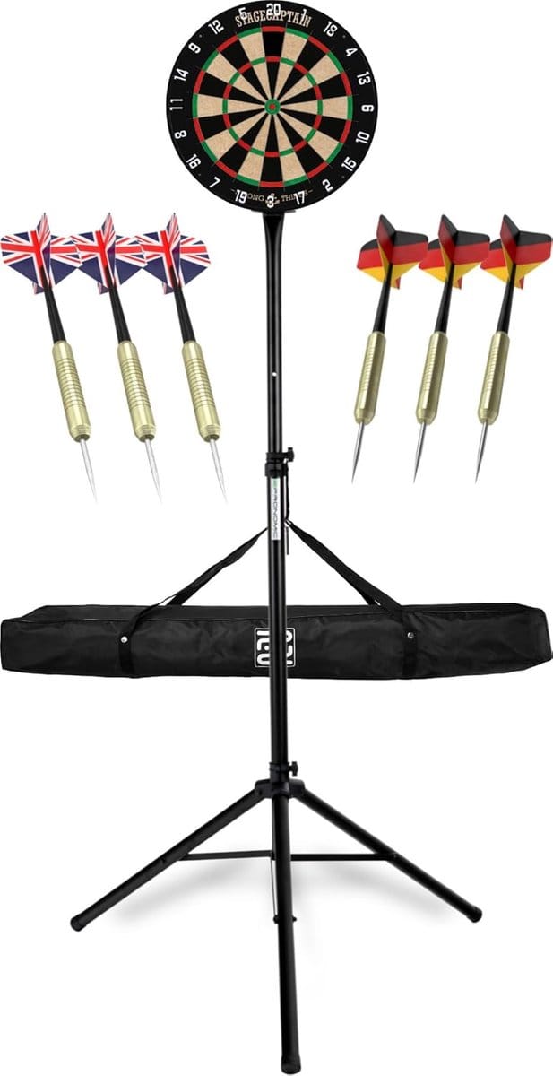 Dartscheibe Compleet Set Professionele Sisal Steeldarts met Verstelbare Stand