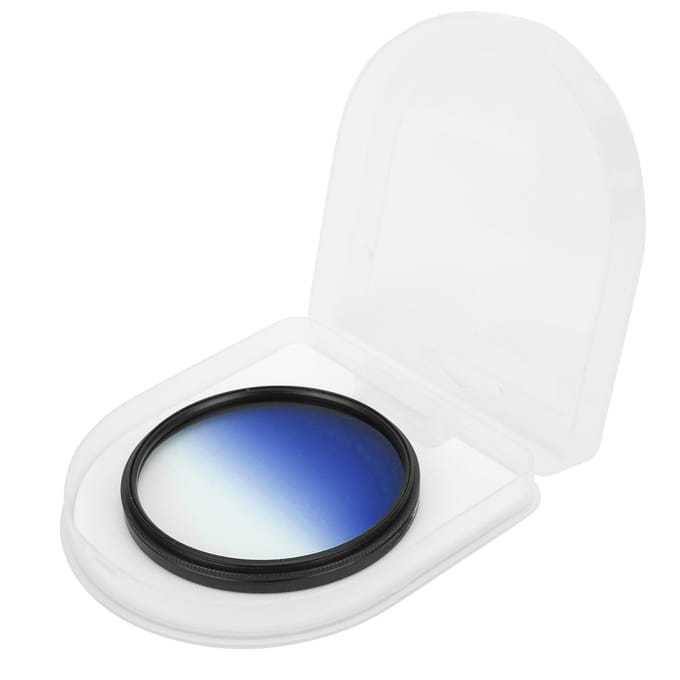 Filtre dégradé JuneStar 67mm pour objectifs SLR Canon Nikon Sony Olympus Fuji Bleu dégradé blue