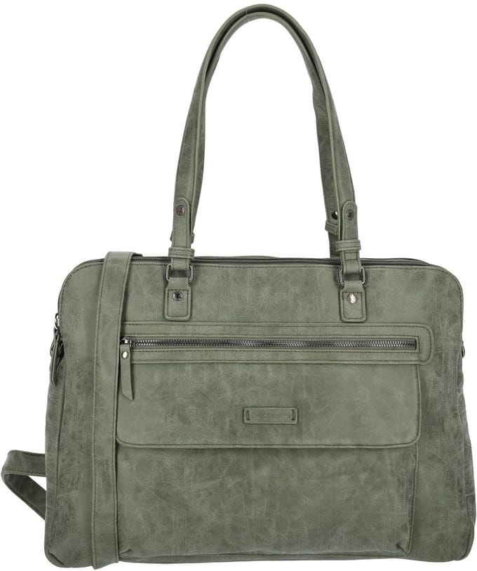 Enrico Benetti Nouméa Schoudertas / Laptoptas 15" - Olijfgroen