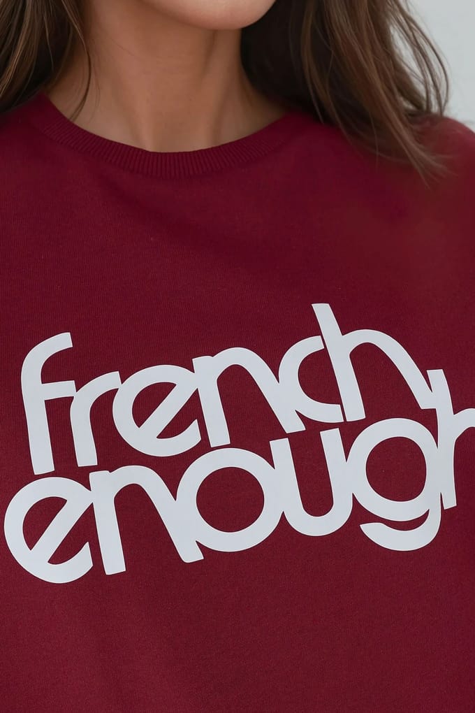 Geprinte Crew Neck Lange Mouw Verhoogde Sweatshirt