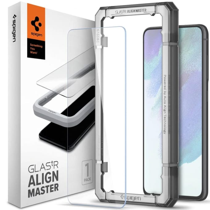 Spigen AlignMaster Full Cover Screenprotector 2 Pack voor de Samsung Galaxy S21 FE